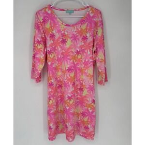 Anthonys Resort Wear Dress Large Pink Tropical Beach Vacation Coastal Dopamine